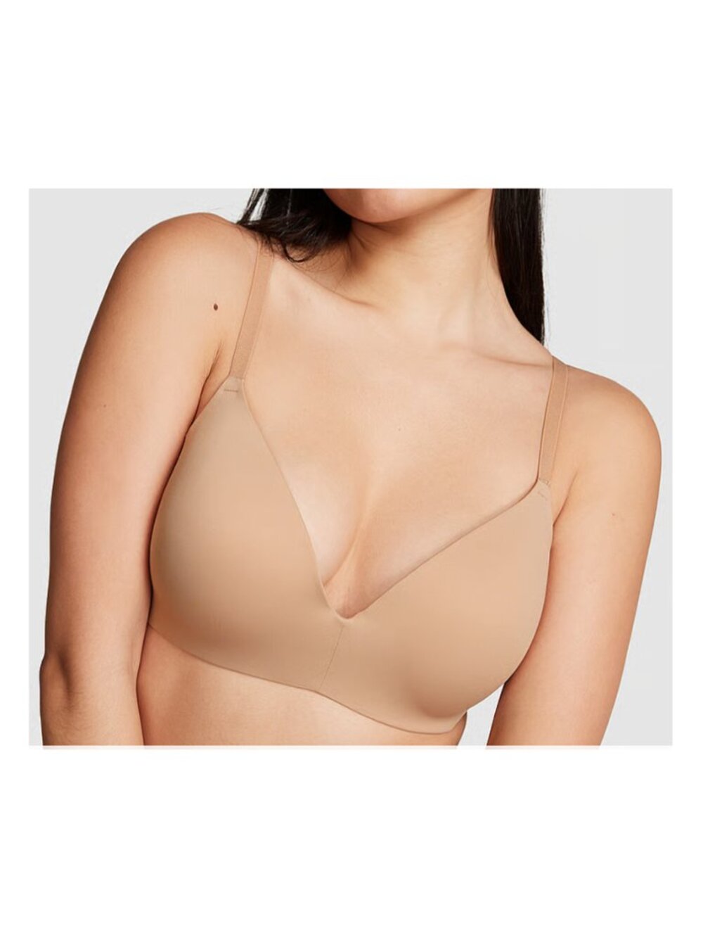 Nude Seamless Wireless T Shirt Bra Lightly Lined Size 34B